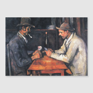 Card Players Paul Cezanne Painting Magnetic Card