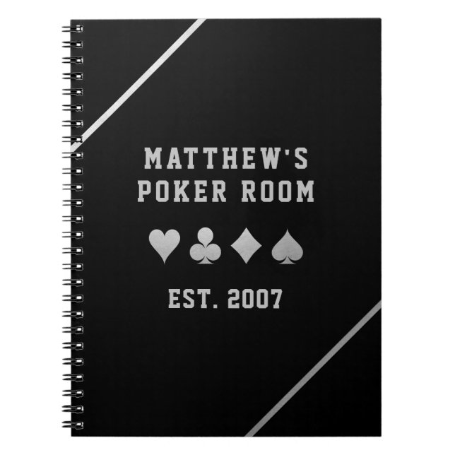 Card Poker Night Host Custom Notebook (Front)
