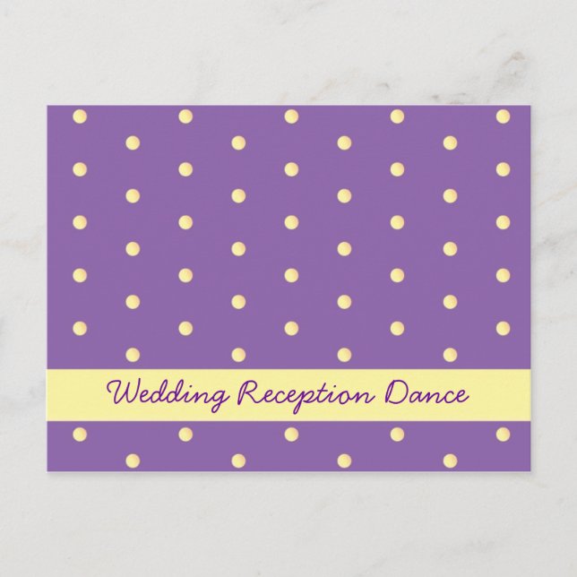 Card: Purple and Yellow Dots Postcard (Front)