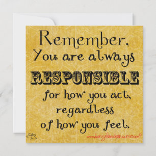 card quality quote on responsibility