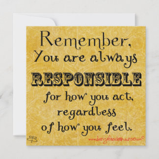 card quality quote on responsibility