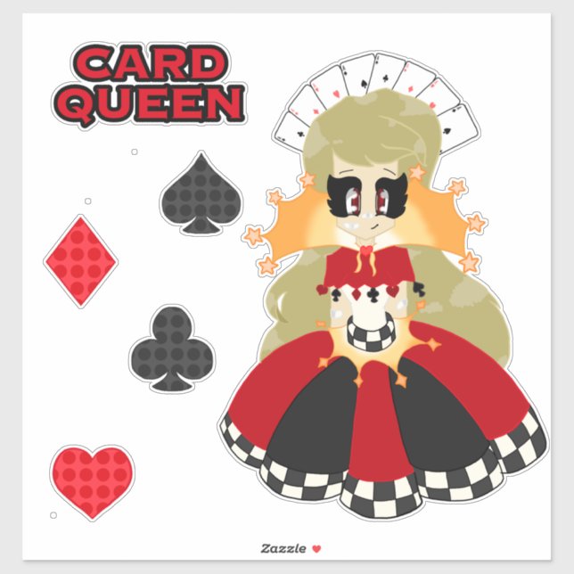 Card Queen Sticker Set (Sheet)