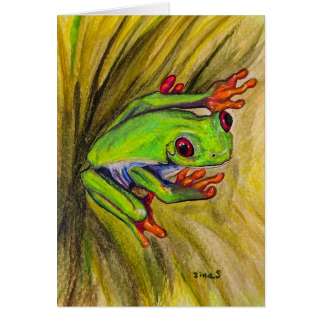 Card Red-eyed tree frog (Front)