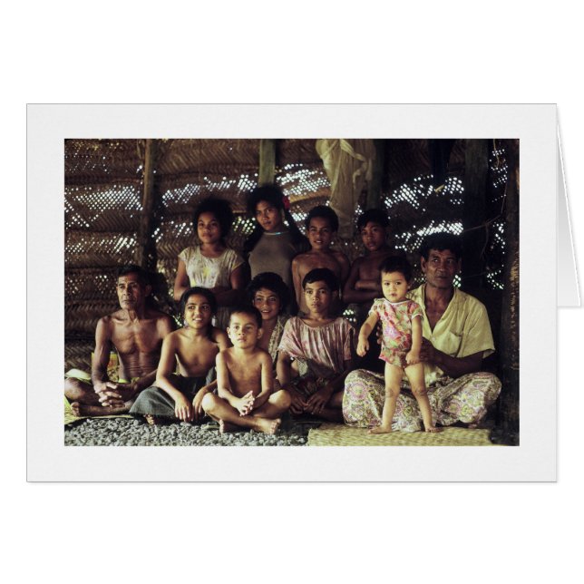 Card, SAMOAN FAMILY PORTRAIT, SAVAII, 1968 (Front Horizontal)