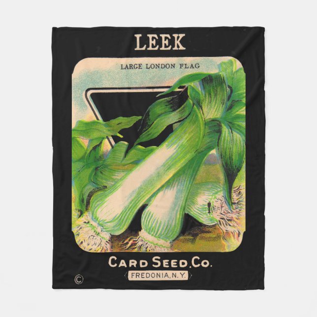 Card Seed Company envelope cover - leeks Fleece Blanket (Front)