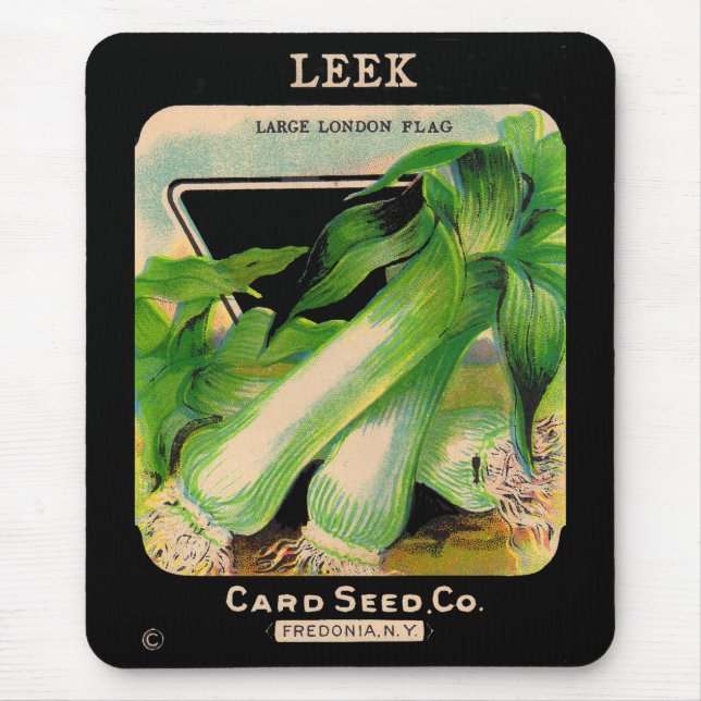 Card Seed Company envelope cover - leeks Mouse Mat (Front)