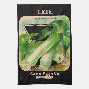 Card Seed Company envelope cover - leeks Tea Towel
