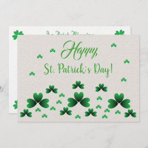 Card - Shamrocks & Irish Blessing