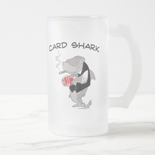 Card Shark Frosted Glass Beer Mug (Right)