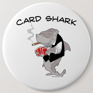 Card Shark Player Design 6 Cm Round Badge