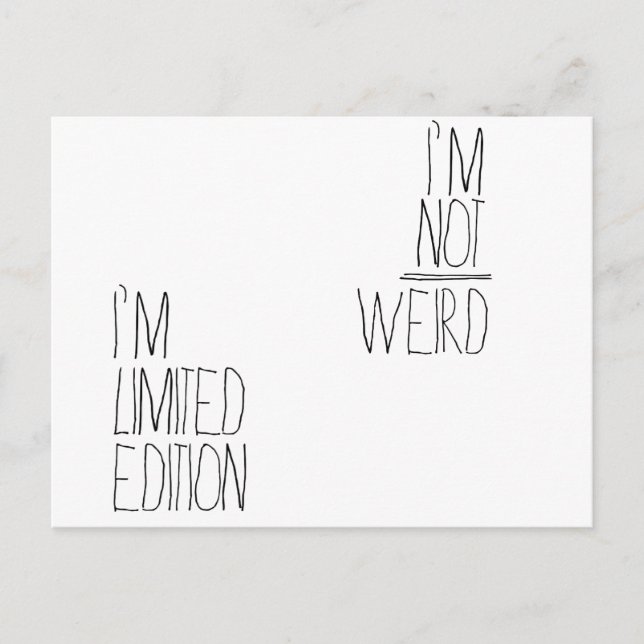 Card showing you being special (Front)