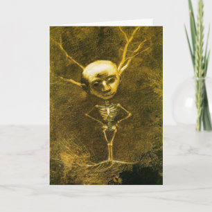 Card: Skeleton Man by Odilon Redon Holiday Card