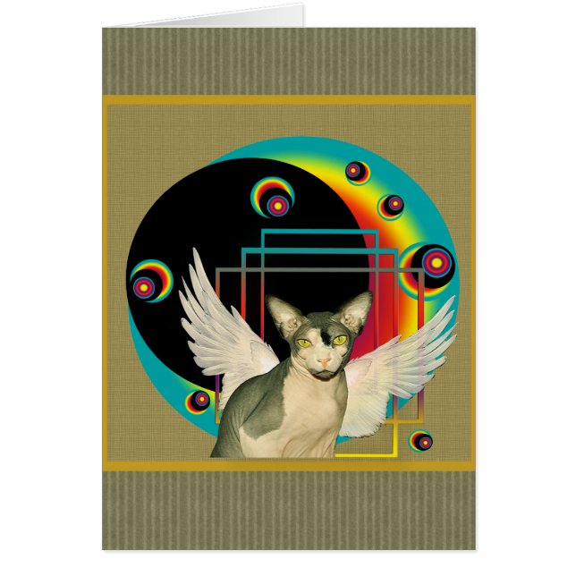 Card | Sphynx Angel Modern Art Card (Front)