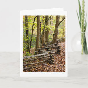 card - Split Rail Fence in Autumn