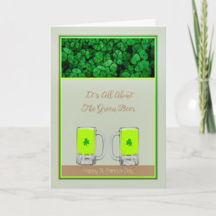 Card St. Patrick's Day Green Beer