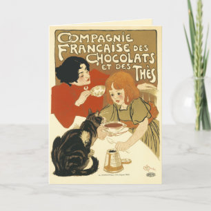 Card:  Steinlen - Compagnie Francaise des Chocolat Holiday Card