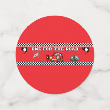  CARD STOCK RACING CAR RED BLACK CHECKERED 