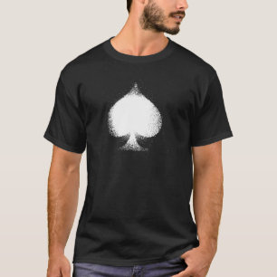 Card suit Spades white- grunge T-Shirt