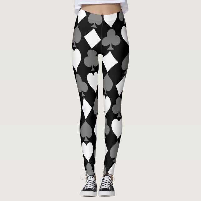 Card Suits, Monochromatic Leggings (Front)