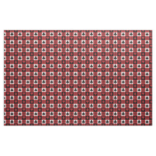 Card Suits Plaid Fabric