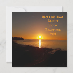 Card Sunset Birthday