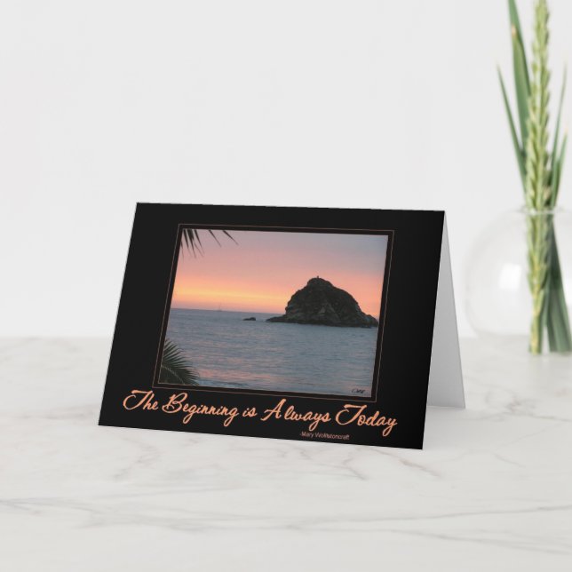 Card: Sunset Sunrise Inspirational message Card (Front)