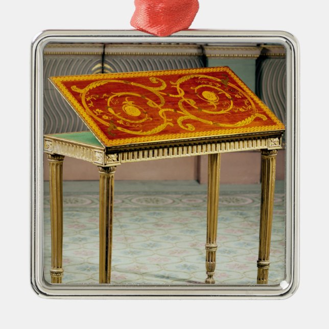 Card table, c.1770 metal tree decoration (Front)