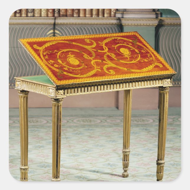 Card table, c.1770 square sticker (Front)