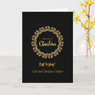 Card Template, beautiful black and gold,