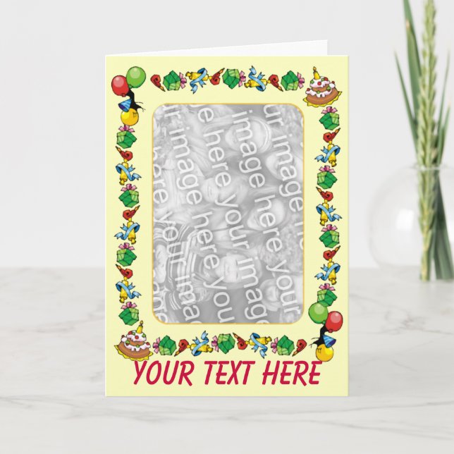 Card Template - Birthday Border (Front)