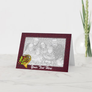 Card Template - Christmas French Horn