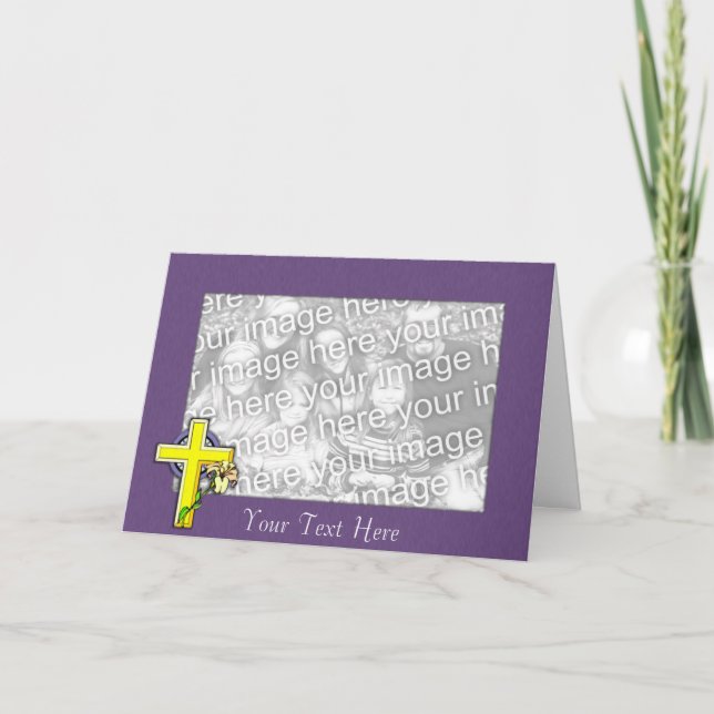 Card Template - Cross Easter Lily (Front)