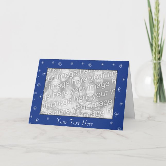 Card Template - Snowflakes (Front)