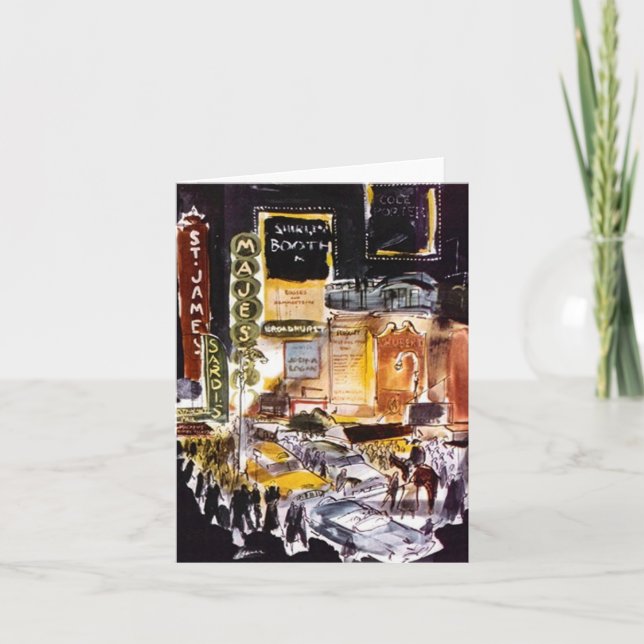 Card Theatre District New York City NYC Broadway (Front)