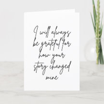 Card to show gratitude to a friend or loved one