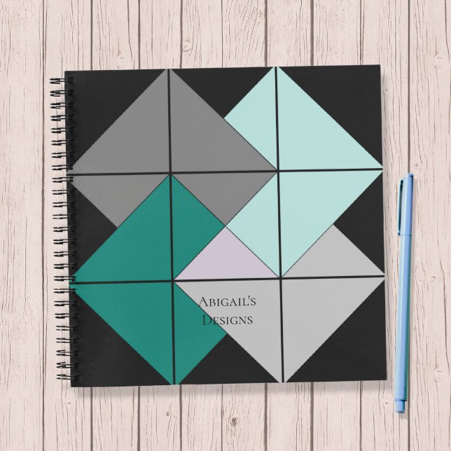 Card Trick Quilt Block Spiral Notebook (Creator Uploaded)