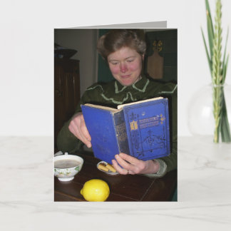 Card —Victorian book quote inside