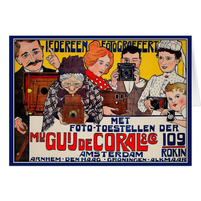 Card:  Vintage Affiche Advertising - Cameras 1901 (Front Horizontal)