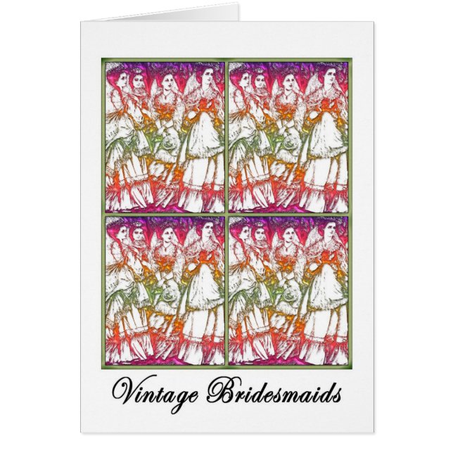 Card: Vintage Bridesmaids Modernised (Front)