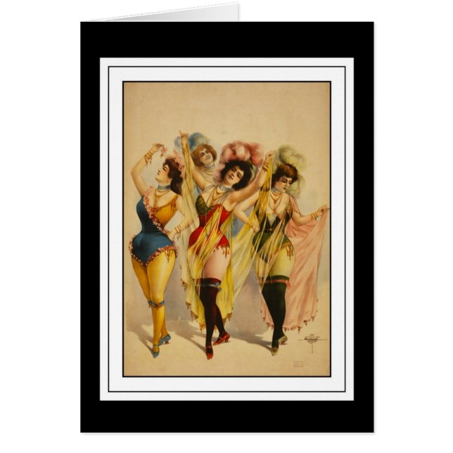 Card Vintage Dance Girls (Front)