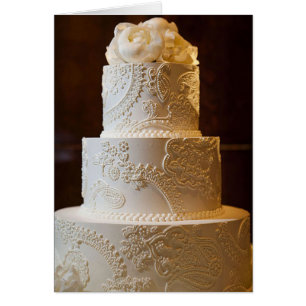 Card - Vintage Lace Wedding Cake