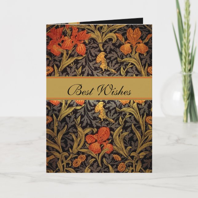 Card Vintage Print William Morris 3 (Front)