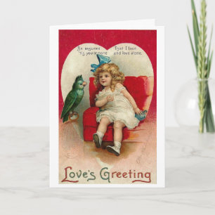 Card-Vintage Valentine's Holiday Card