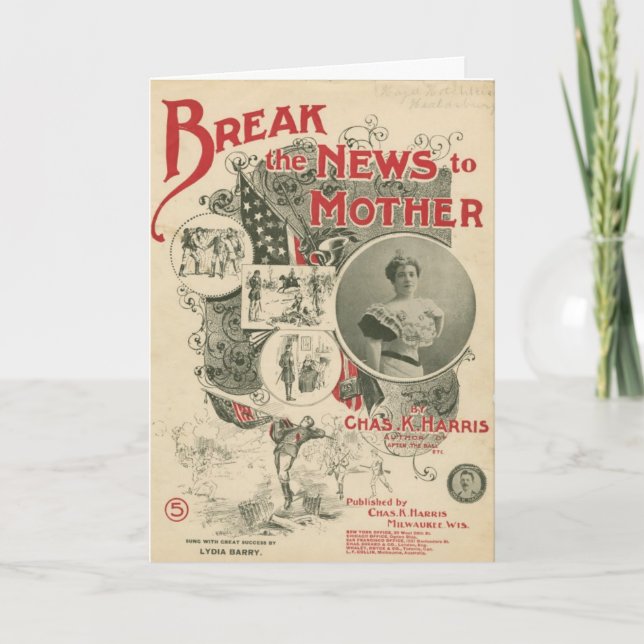 Card - Vintage "We're having a baby" (Front)