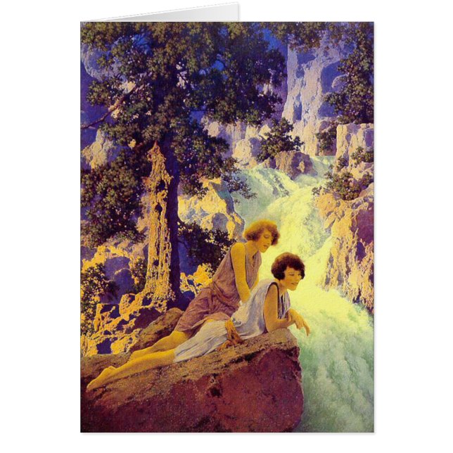 Card:  Waterfall - Maxfield Parrish (Front)