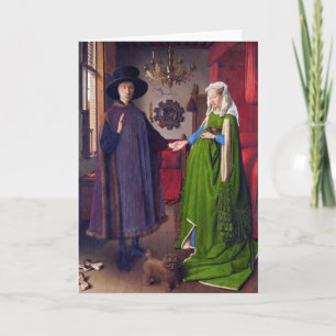 Card: Wedding Portrait by Jan Van Eyck Holiday Card