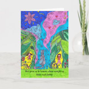 Card - when pet cat dies - male