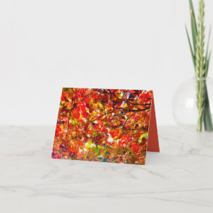 Card with Autumn Leaves