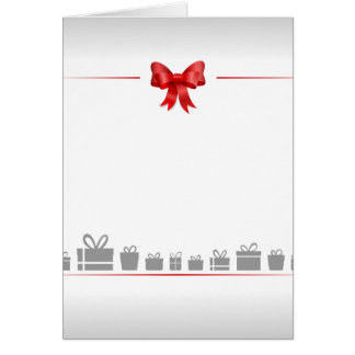 Card with bow and gifts