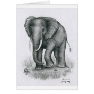 Card with Elephant by Vannak Anan Prum